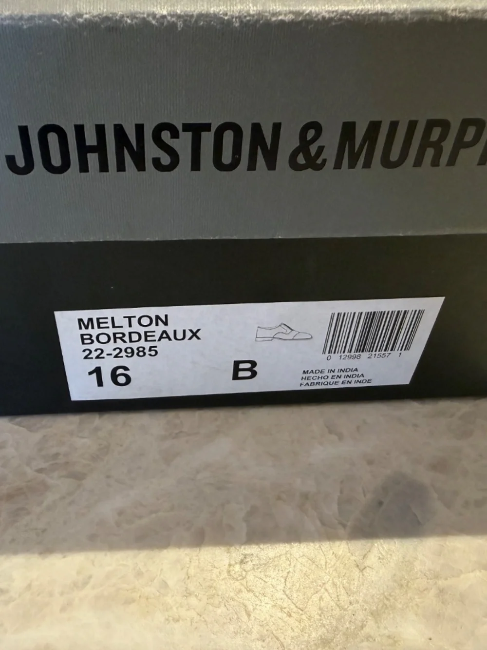 Johnston & Murphy Belton, Size 16 B, Bordeaux Color